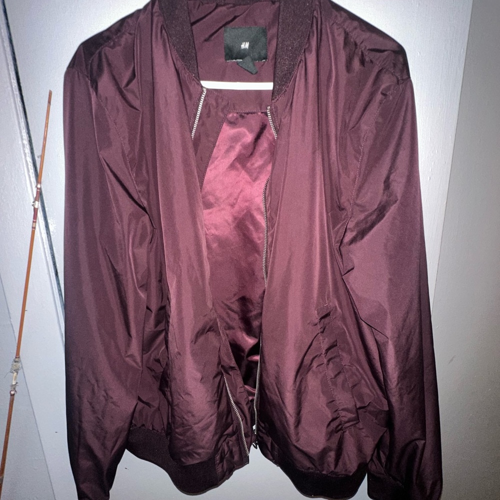 H&M Deep Maroon Bomber Jacket